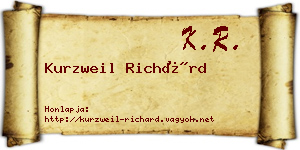 Kurzweil Richárd névjegykártya